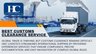 Best Customs Clearance Service