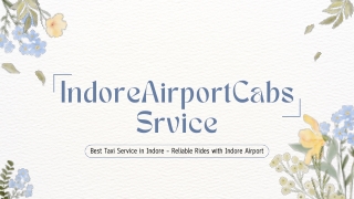 Best Taxi Service in Indore – Reliable Rides with Indore Airport