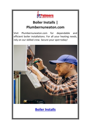 boiler installs plumbernuneaton com
