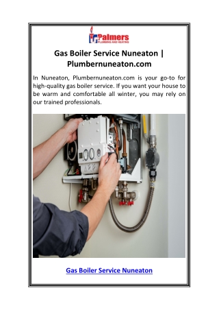 gas boiler service nuneaton plumbernuneaton com