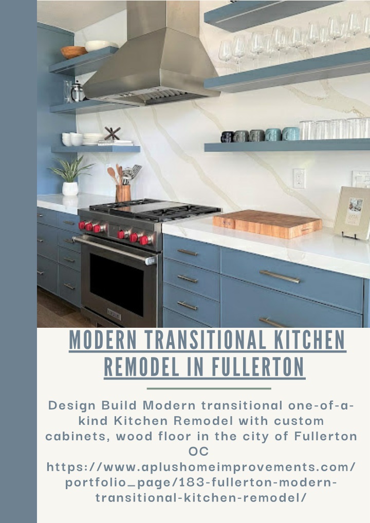 modern transitional kitchen remodel in fullerton