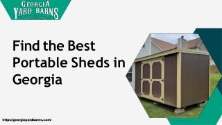 Find the Best Portable Sheds in Georgia