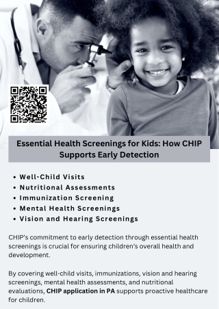 Essential Health Screenings for Kids: How CHIP Supports Early Detection