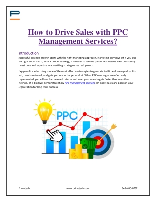 How to Drive Sales with PPC Management Services