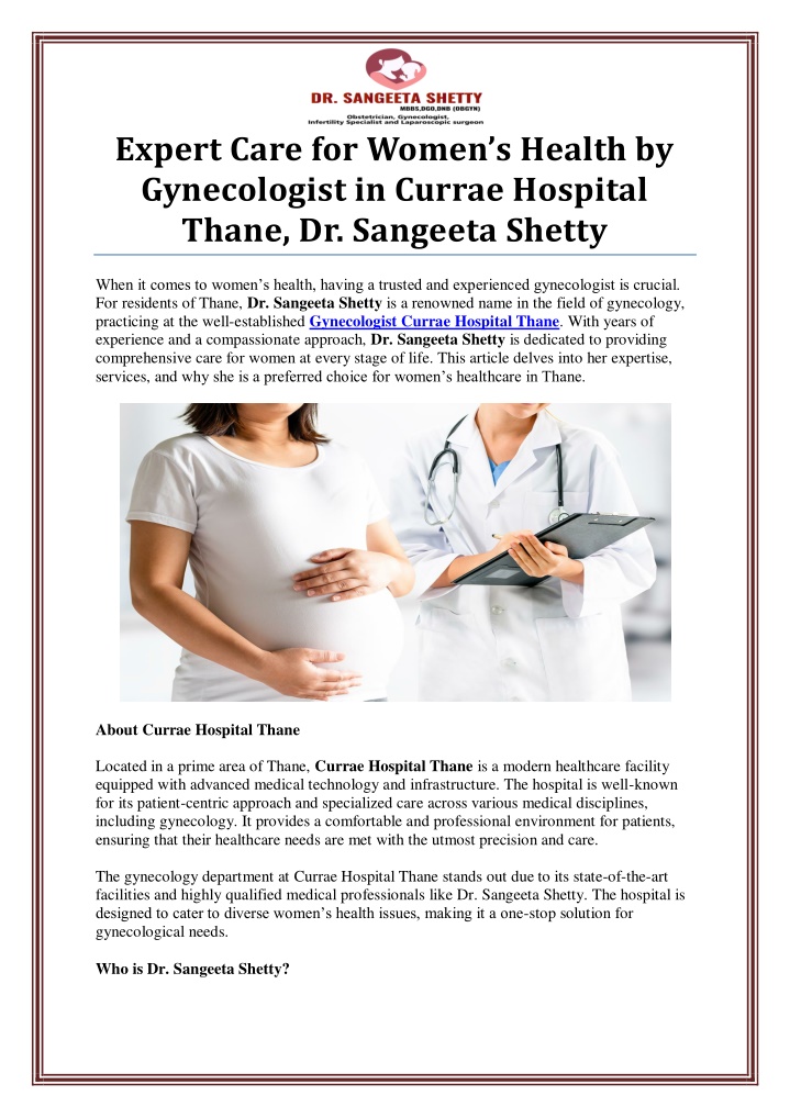 expert care for women s health by gynecologist