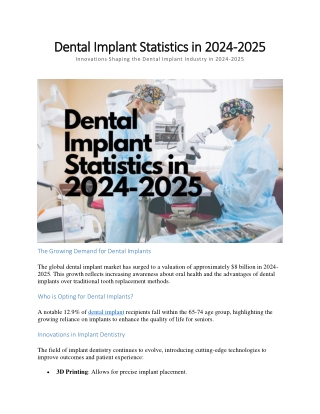 Dental Implant Statistics in 2024 2025