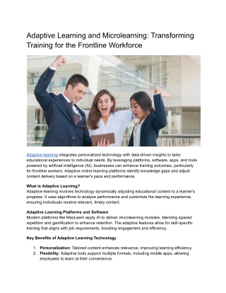 adaptive learning and microlearning transforming