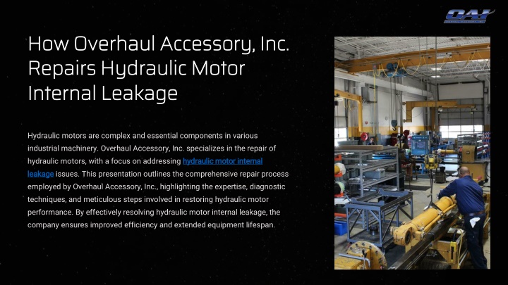 how overhaul accessory inc repairs hydraulic