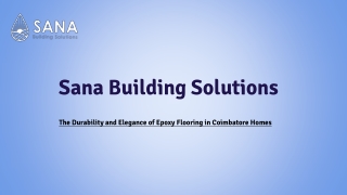 Epoxy Flooring in Coimbatore - Sana Building Solution