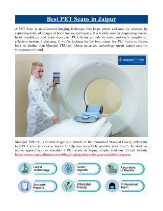 best pet scans in jaipur