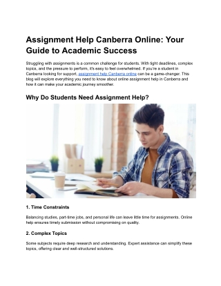assignment help canberra online your guide
