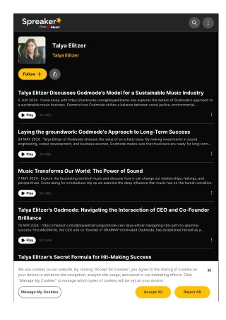 Talya Elitzer: Redefining Artist Development with Godmode