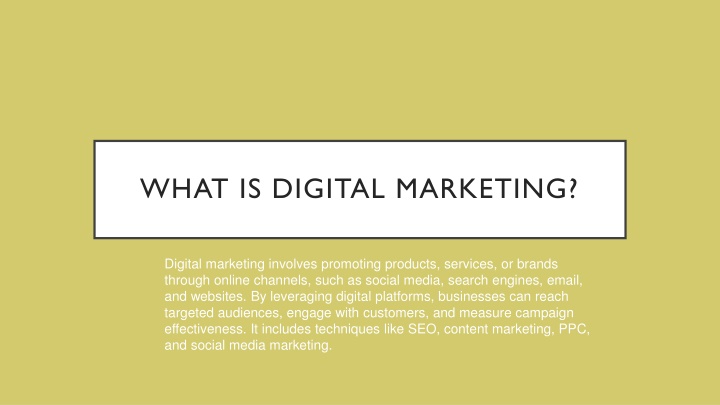 what is digital marketing