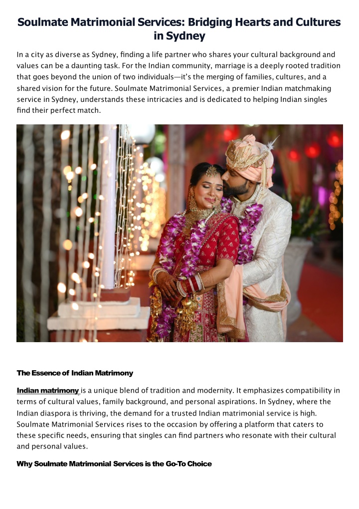 soulmate matrimonial services bridging hearts