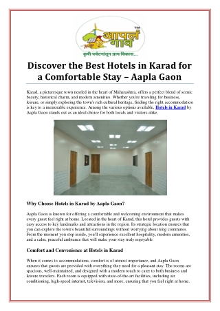 Luxury Hotels in Karad for a Premium Experience