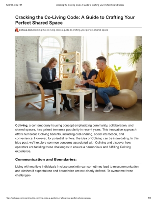 Cracking the Co-Living Code A Guide to Crafting Your Perfect Shared Space