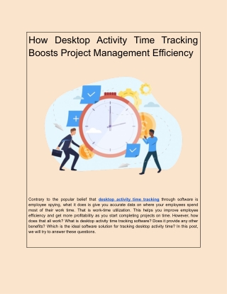 how desktop activity time tracking boosts project
