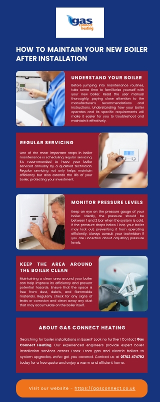 how to maintain your new boiler after installation