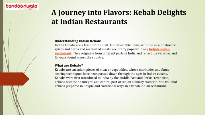 a journey into flavors kebab delights at indian