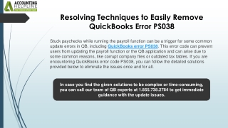 resolving techniques to easily remove quickbooks error ps038