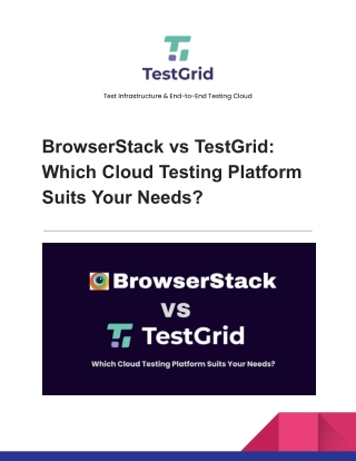 test infrastructure end to end testing cloud