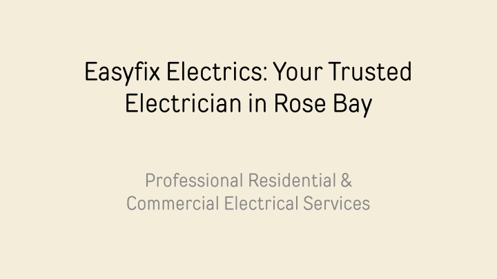 easyfix electrics your trusted electrician