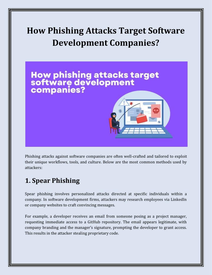 how phishing attacks target software development