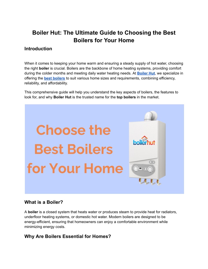 boiler hut the ultimate guide to choosing