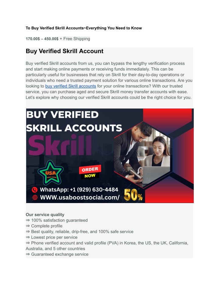 to buy verified skrill accounts everything