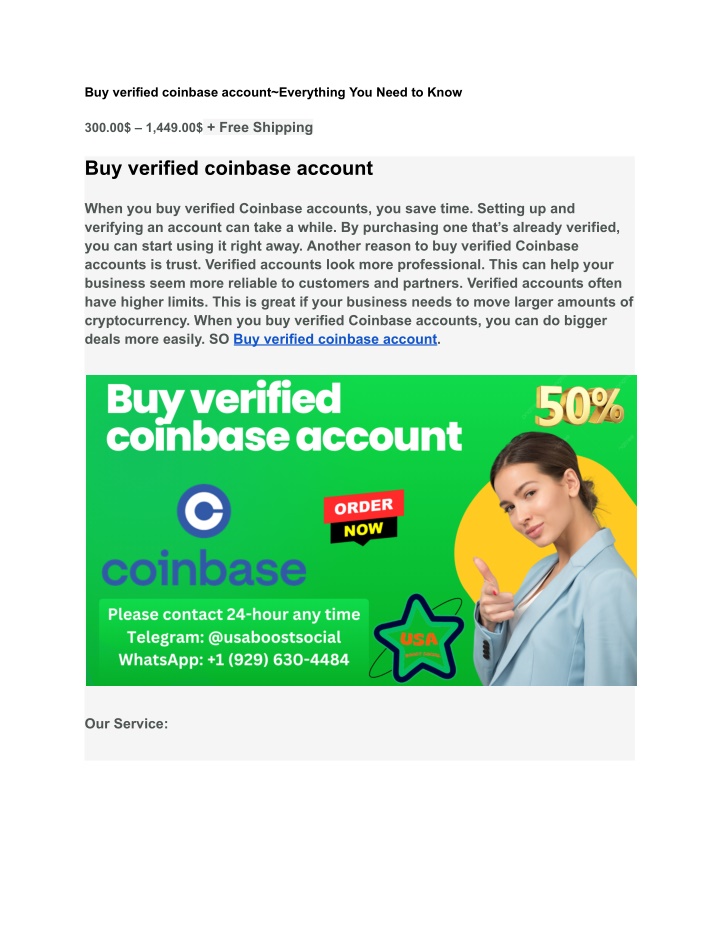 buy verified coinbase account everything you need