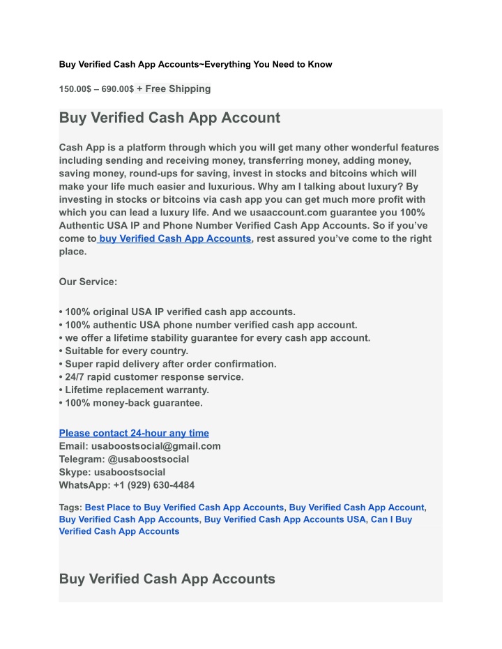 buy verified cash app accounts everything