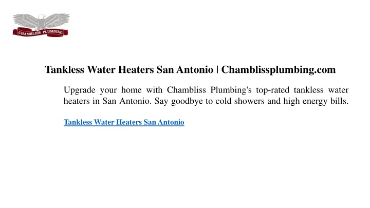 tankless water heaters san antonio