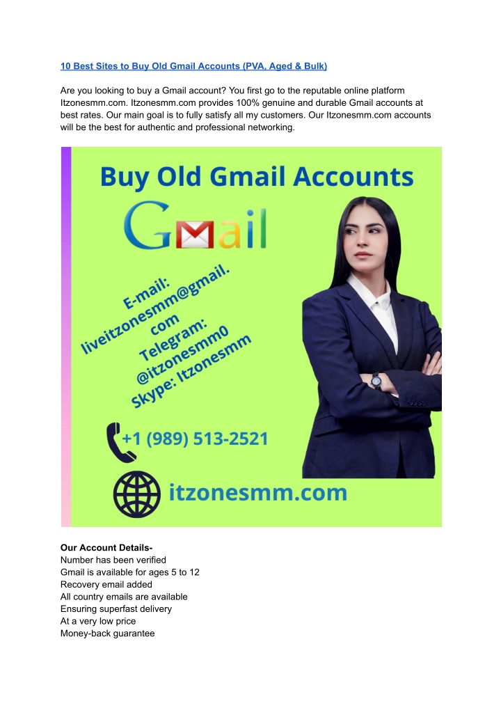 10 best sites to buy old gmail accounts pva aged