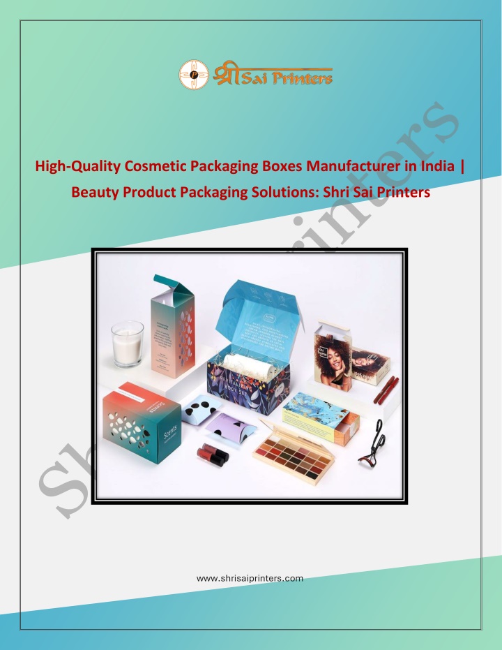 high quality cosmetic packaging boxes