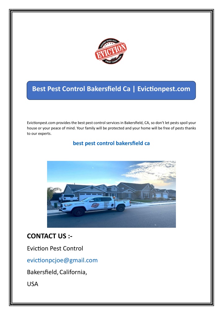 best pest control bakersfield ca evictionpest com