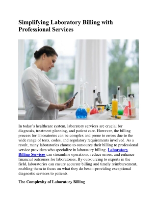 simplifying laboratory billing with professional