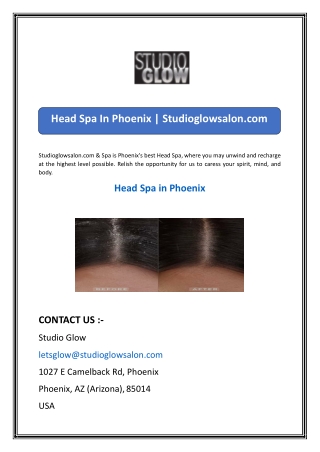 Head Spa In Phoenix  Studioglowsalon