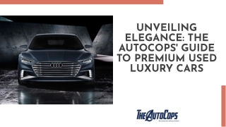 Find Your Perfect Used Luxury Car Today