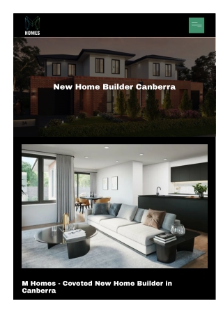 New home builder canberra