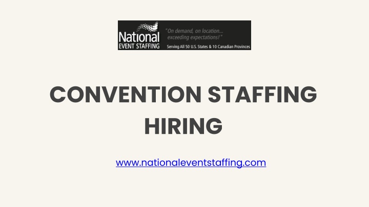 convention staffing hiring