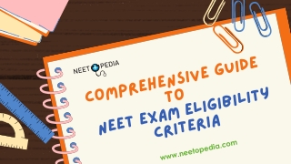 comprehensive guide to neet exam eligibility