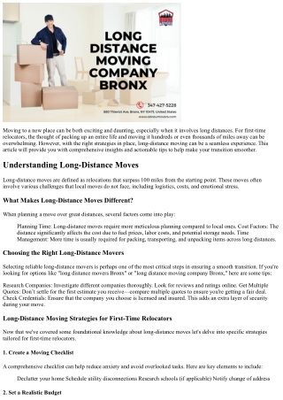 “Long-Distance Moving Strategies for First-Time Relocators”