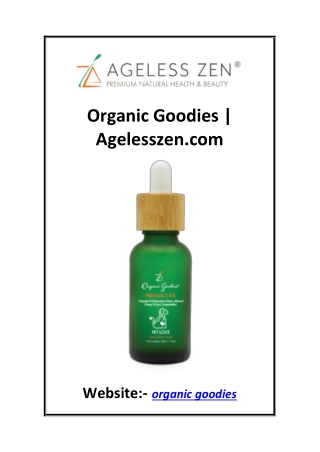 organic goodies agelesszen com
