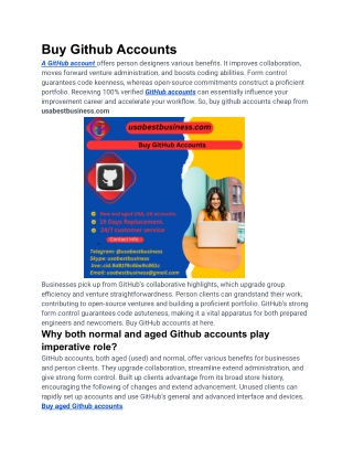 Buy Github Accounts