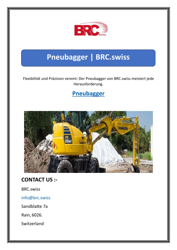 pneubagger brc swiss