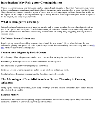 introduction why rain gutter cleaning matters