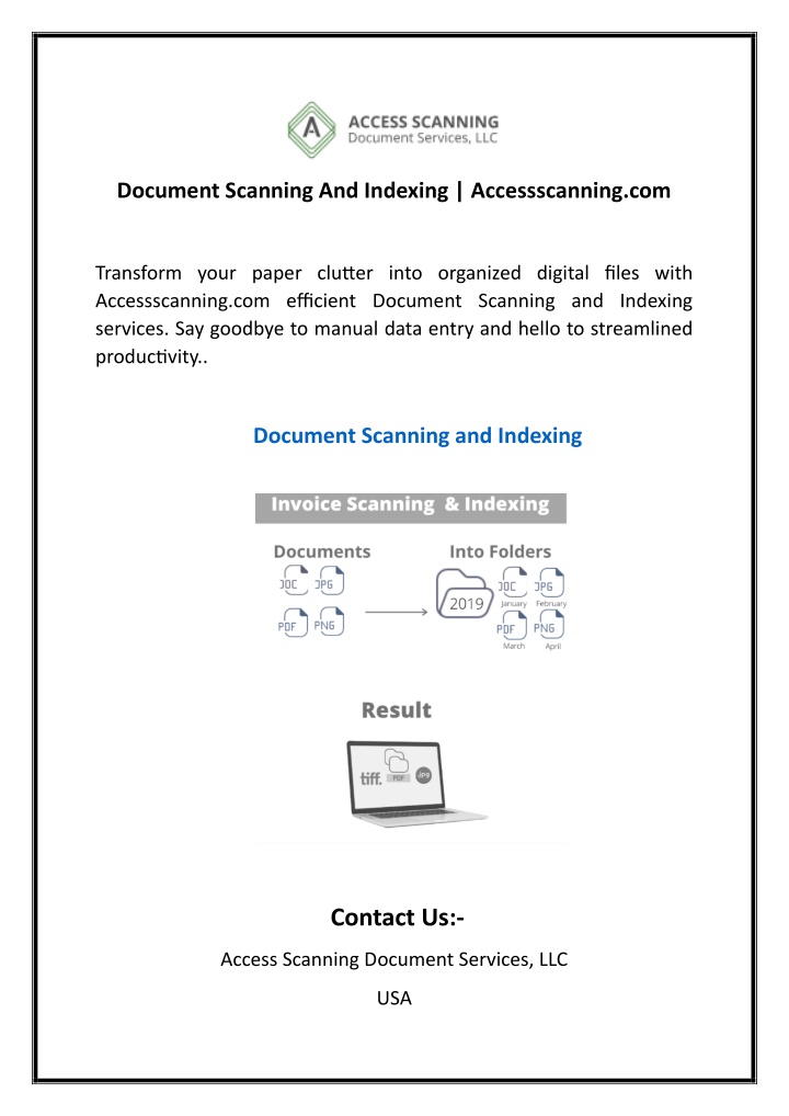 document scanning and indexing accessscanning com