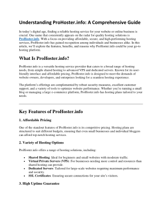 A Comprehensive Guide to Web Hosting Services