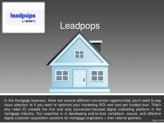 Mortgage Lead Generation Ideas - Leadpops