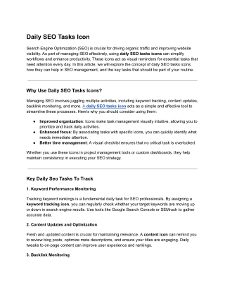 daily seo tasks icon